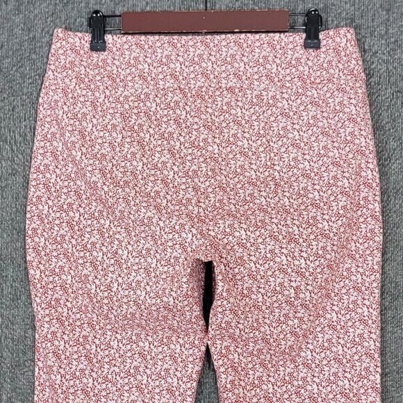 Counterparts Capri Pants Womens 10 Red White Floral Super Stretch Pull On - Picture 9 of 13